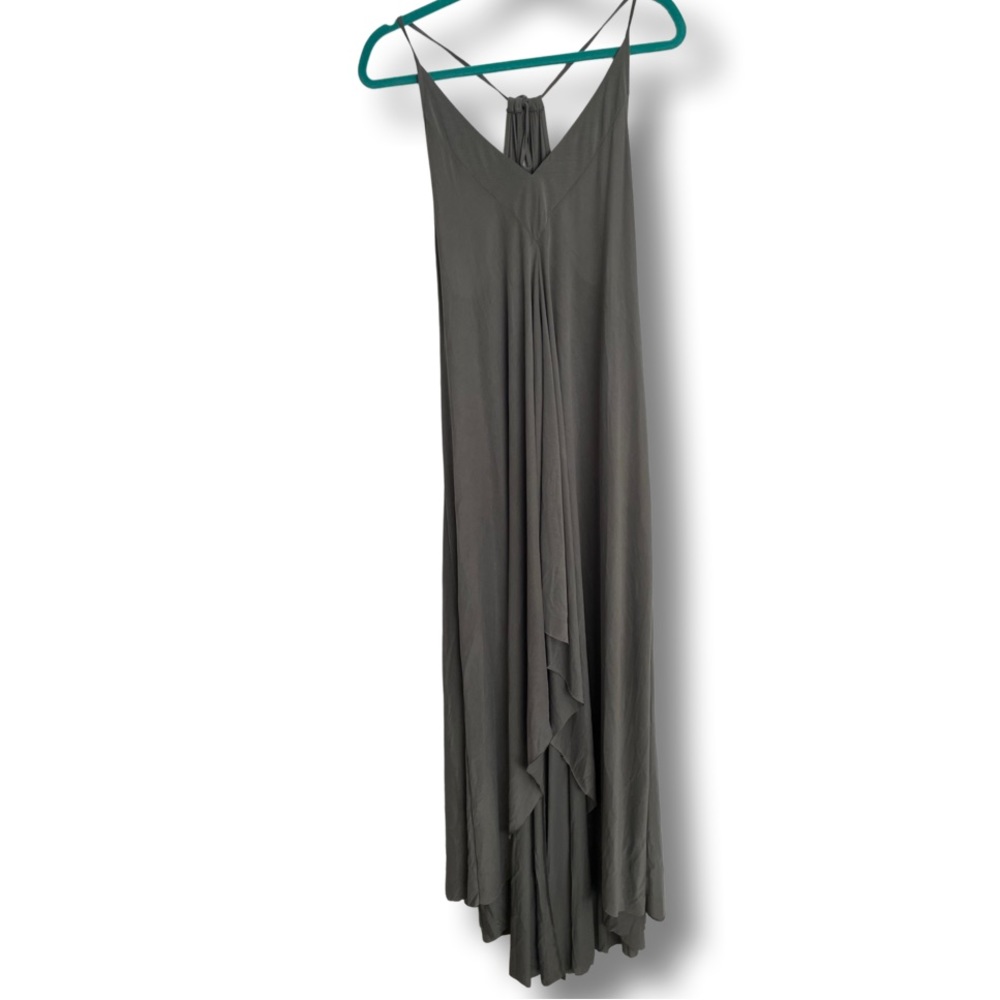 Flowy High Low Green Dress